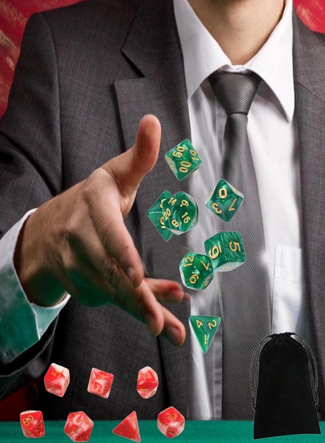 مجموعة نرد متعددة الأوجه مكونة من 16 قطعة لألعاب تقمص الأدوار، مجموعة نرد كاملة تضم D4 وD6 وD8 وD10 وD12 وD20 وD50، مكعبات نرد ممتازة لألعاب الطاولة، ملحقات ألعاب لوحية، هدية لمحبي الألعاب - Image 4